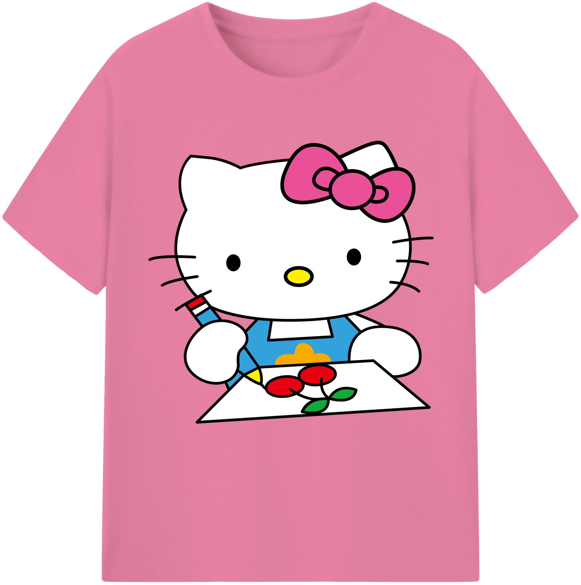 （画像用） Hello Kitty ハローキティ 綿100％半袖Tシャツ（フロントプリント）